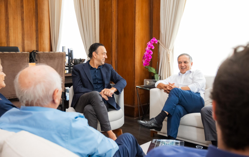 Prefeito Marcelo Lima visita governador em exercício em agenda no Palácio dos Bandeirantes