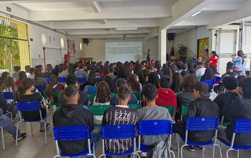 Abuso e exploração sexual contra criança e adolescente é tema do Maio Laranja em palestra com estudantes do Jardim Zaíra