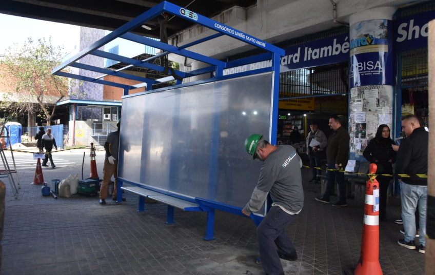 Santo André requalifica e instala novos pontos de ônibus com investimentos do Promobi