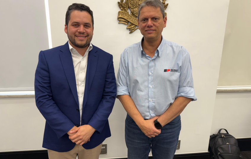 Gilvan trata de segurança, saúde e prevenção a enchentes com o governador Tarcísio de Freitas