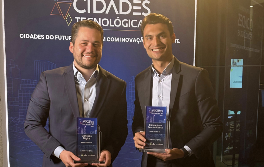 Gilvan recebe prêmios pelo CEP Digital e Siga Invest, programas que garantem inclusão social e atração de investimentos em Santo André