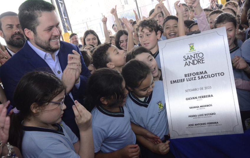 Santo André entrega modernização da Emeief Luiz Sacilotto no Jardim Alvorada