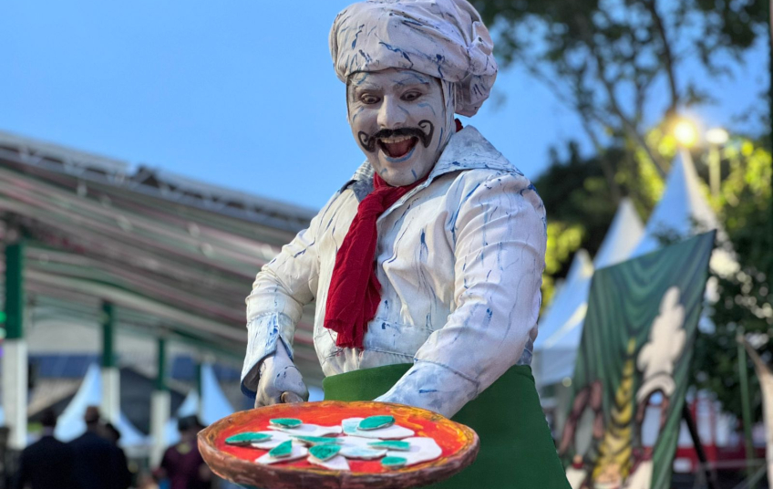 Atrações culturais como estatuas vivas fizeram parte da programação dos cinco dias de evento- Foto: Leandro Teixeira