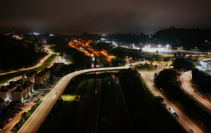 Segurança viária dos bairros Demarchi, Terra Nova e Batistini é reforçada com nova iluminação da alça do Viaduto Terra Nova