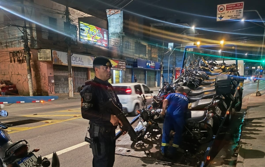Em São Bernardo, GCM apreende 27 motocicletas e recupera moto roubada durante a Operação Dorme Bem