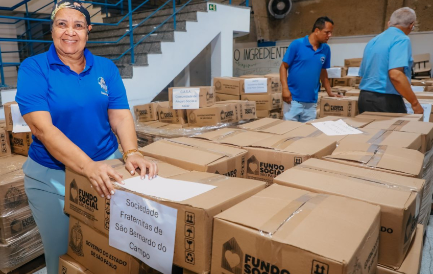 Fundo de Solidariedade de São Bernardo distribui 1.105 cestas básicas a instituições sociais da cidade  