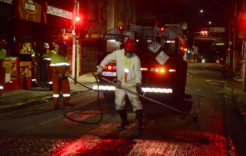 Santo André realiza obras noturnas de modernização na Rua Siqueira Campos