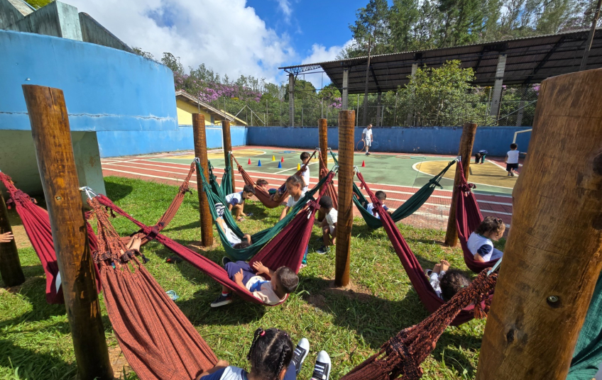 Mais acolhimento para crescer e brincar: Escola Municipal Herbert José de Souza, em Ribeirão Pires, inaugura redário e amplia espaços da infância