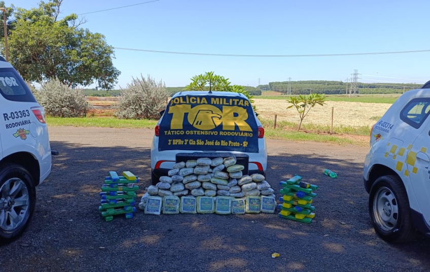 Casal é preso em estacionamento com 90 kg de drogas em Olímpia (SP)